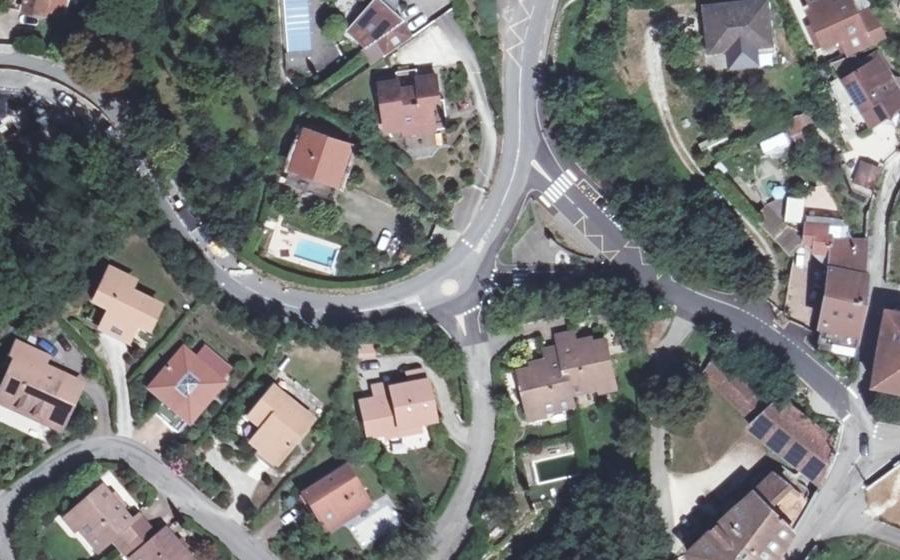 Vue aérienne du Mini-giratoire n°137822