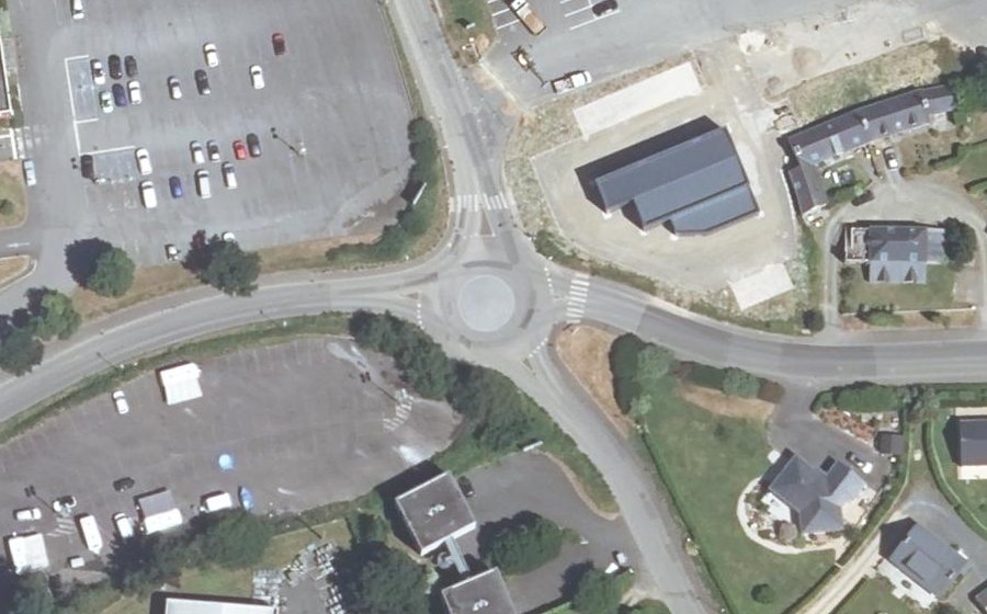 Vue aérienne du Rond-Point de Kerzolez