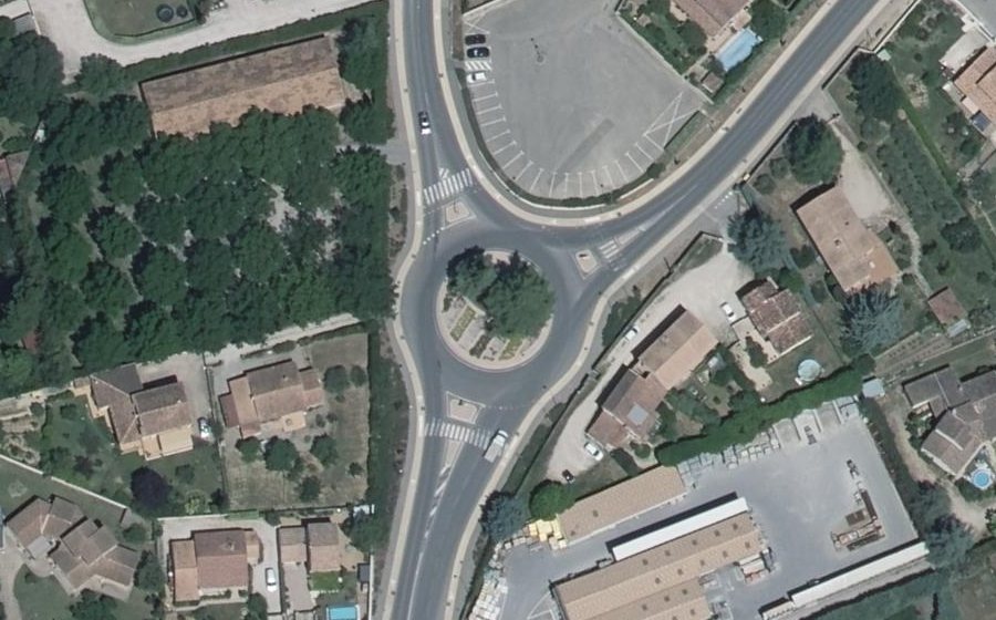 Vue aérienne du Rond-Point Jacques CHIRAC