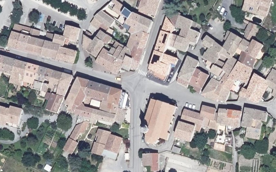 Vue aérienne du Lussas
