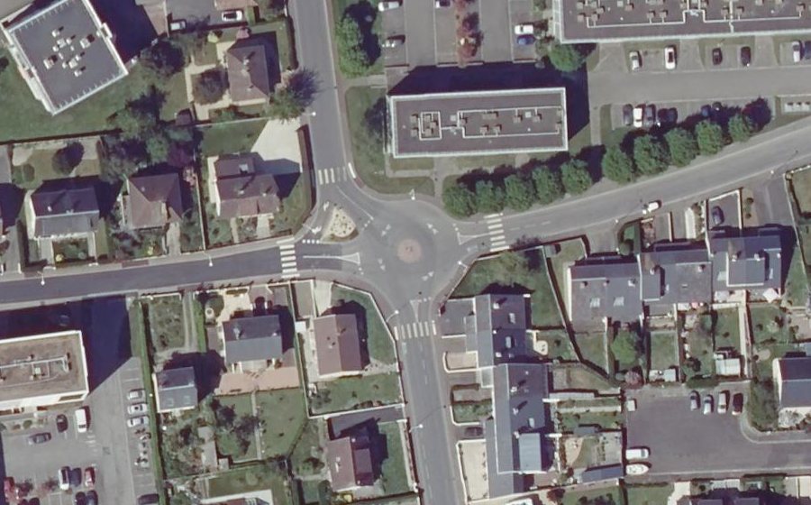 Vue aérienne du Rond-point Lucy SCHOWB