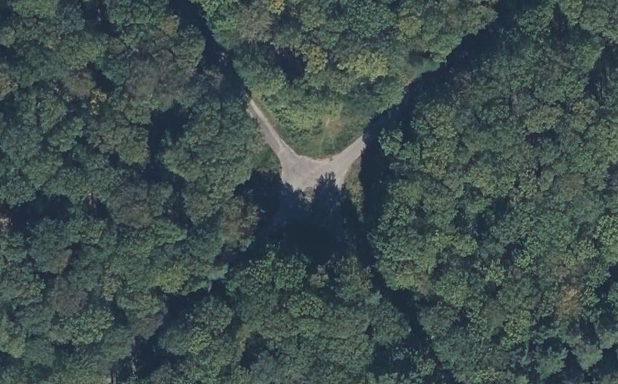 Vue aérienne du Carrefour du Crapaud