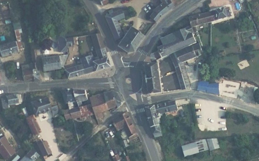 Vue aérienne de la Place de la Résistance