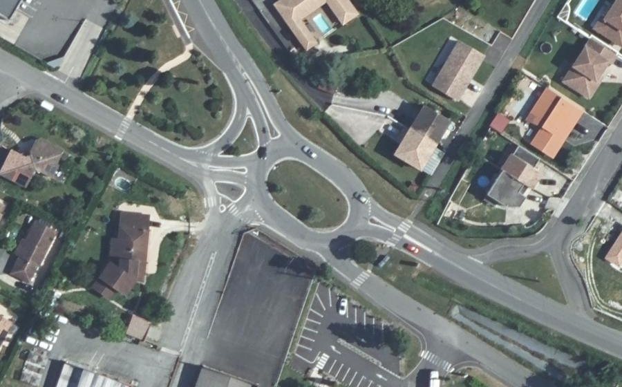 Vue aérienne du Giratoire de Buconis