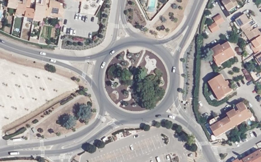Vue aérienne du Rond-Point des Anciens Combattants