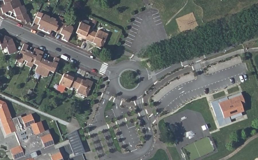 Vue aérienne du Place Saint-Amani