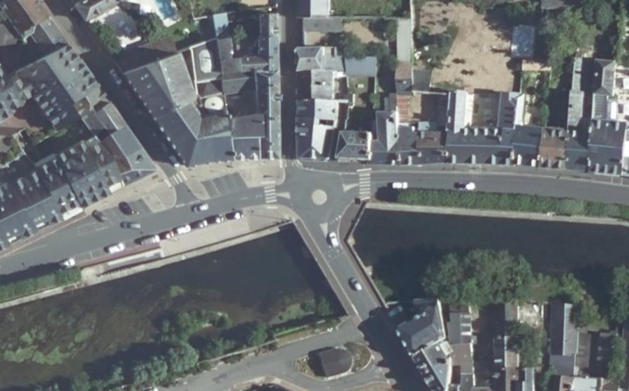 Vue aérienne du Carrefour de la Résistance