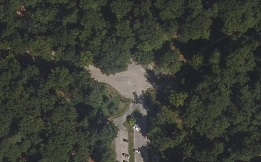 Vue aérienne du Carrefour du Bas Bréau