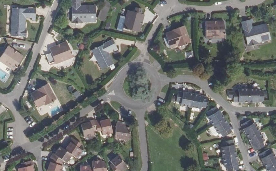 Vue aérienne du Rond-Point des Moissons