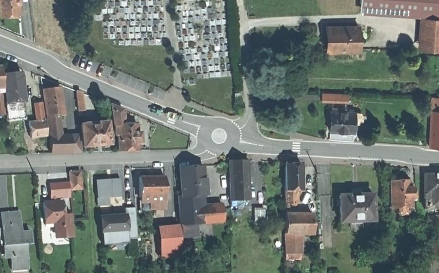 Vue aérienne du Mini-giratoire n°246249265