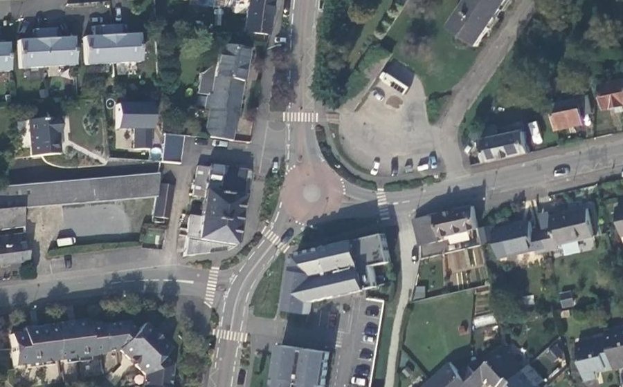 Vue aérienne du Rond-Point de la Poterie