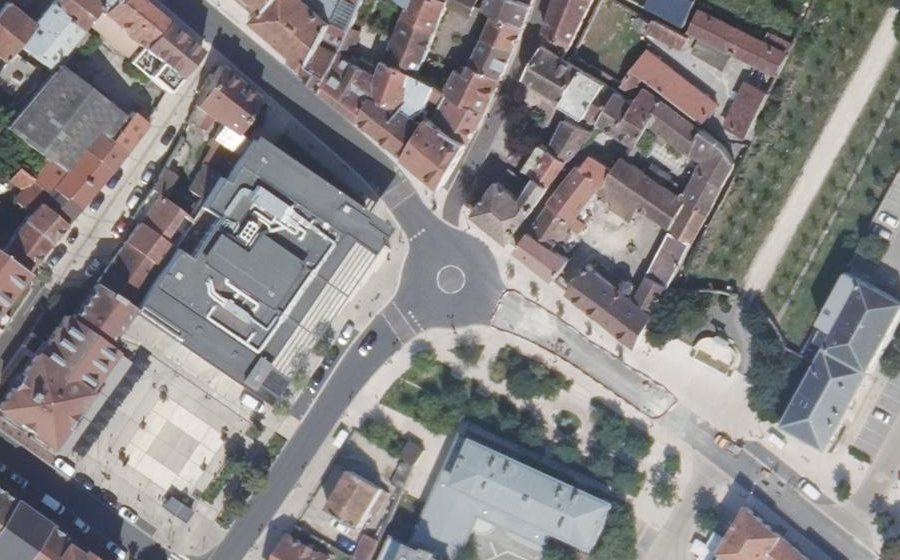 Vue aérienne du Carrefour Pierre Mendès-France