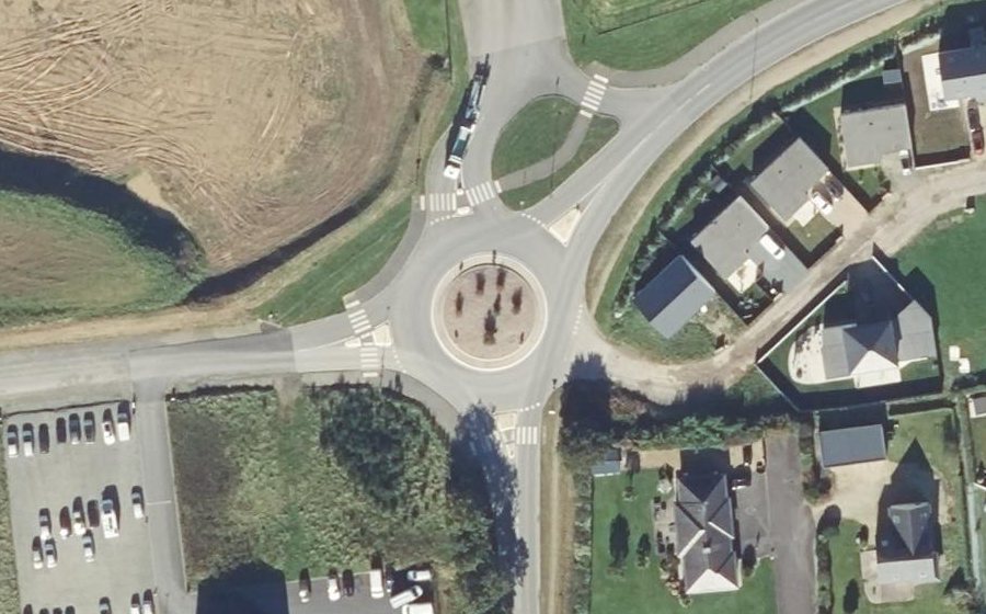 Vue aérienne du Rond-Point André Malraux