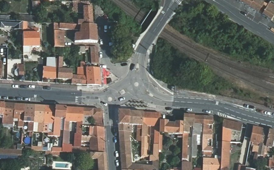 Vue aérienne du Rond-Point des Cheminots