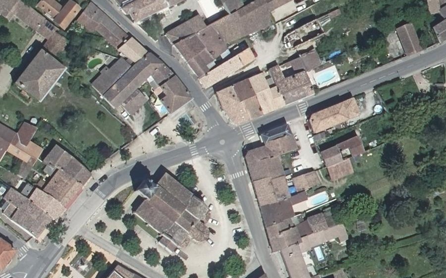 Vue aérienne de la Place Jeanne de Lestonac