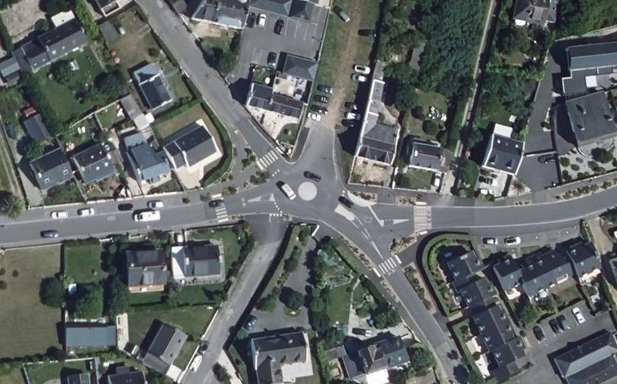 Vue aérienne du Rond-Point du Stango