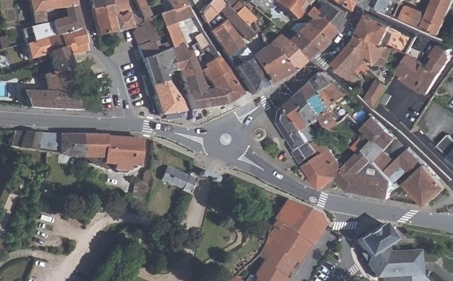 Vue aérienne de la Place du Château