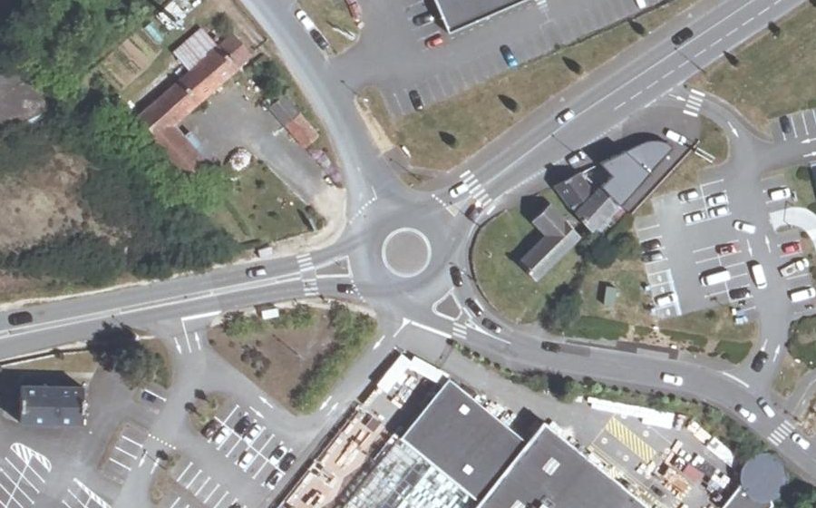 Vue aérienne du Rond-Point de la Chapelle