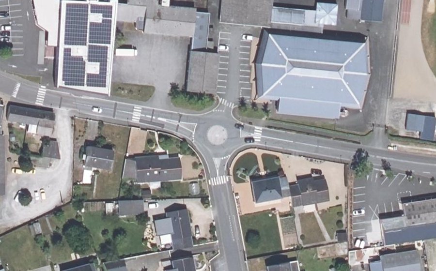 Vue aérienne du Mini-giratoire n°299161942