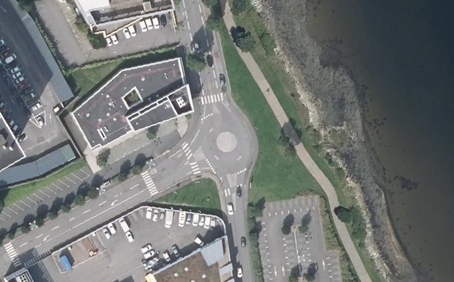 Vue aérienne du Rond-Point Professeur Jean Bernard