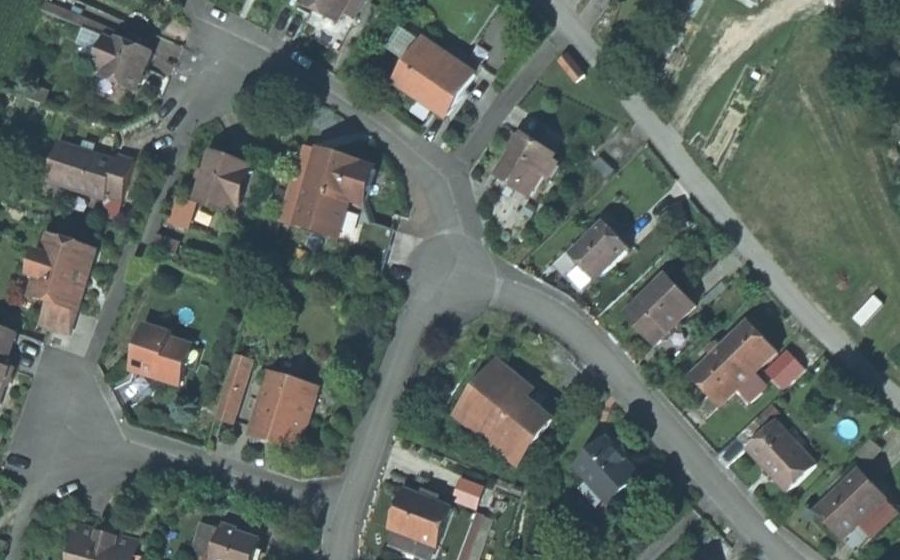 Vue aérienne de la Place d'Étretat