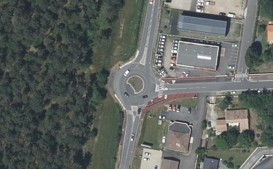 Vue aérienne du Route de Pauillac