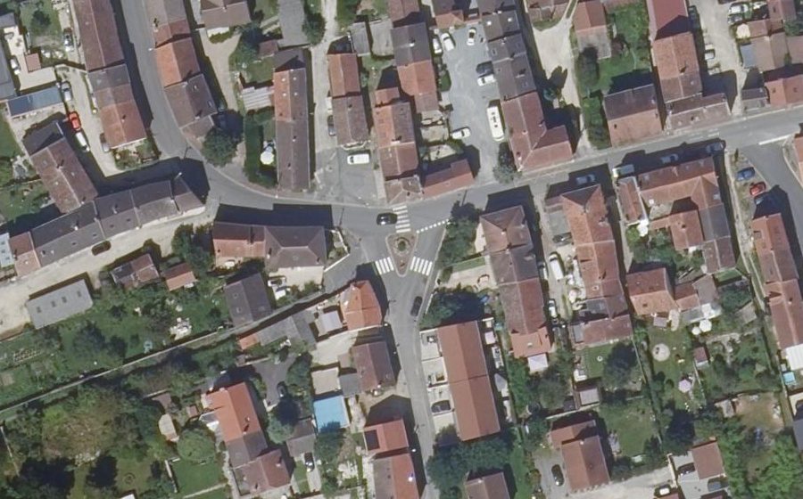 Vue aérienne de la Place René Benoist