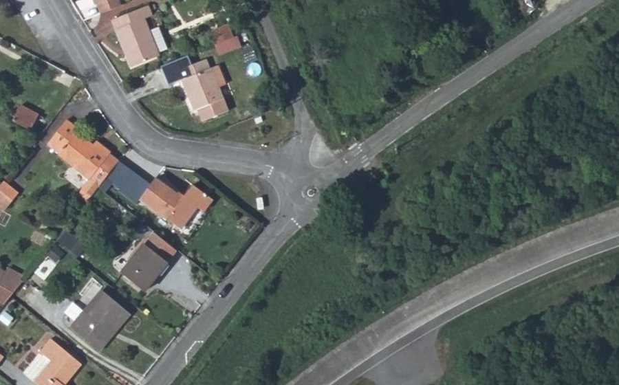 Vue aérienne du Rond-Point de la Galimondaine