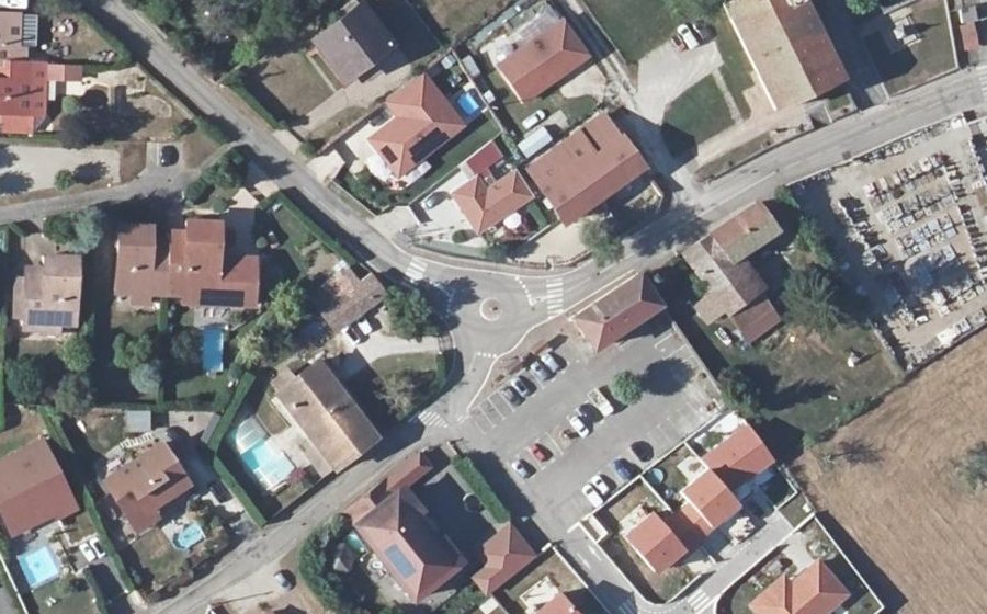 Vue aérienne du Mini-giratoire n°411010190