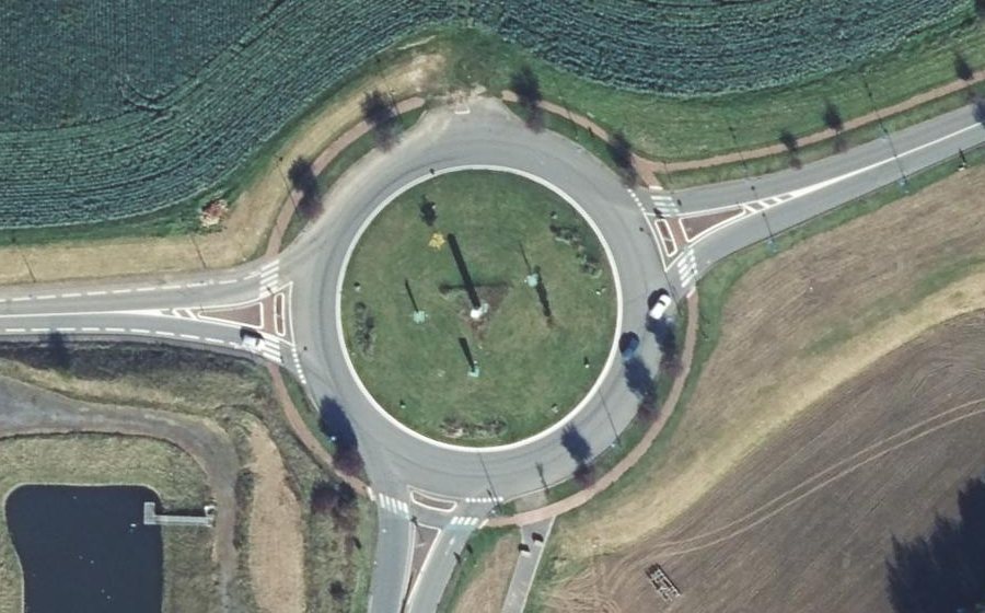 Vue aérienne du Rond-Point de la Paix