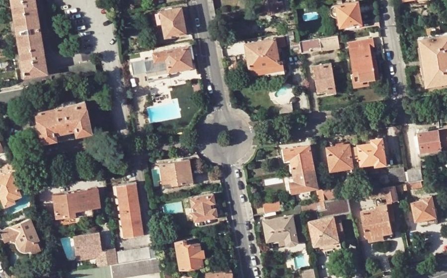 Vue aérienne de la Place Colonel André Grousseau