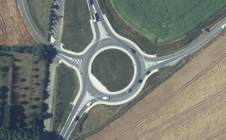 Vue aérienne du Route Nationale 20