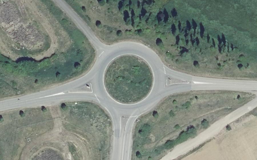 Vue aérienne du Rond-point anonyme n°10047887