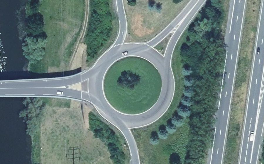 Vue aérienne du Rond-point anonyme n°10047928