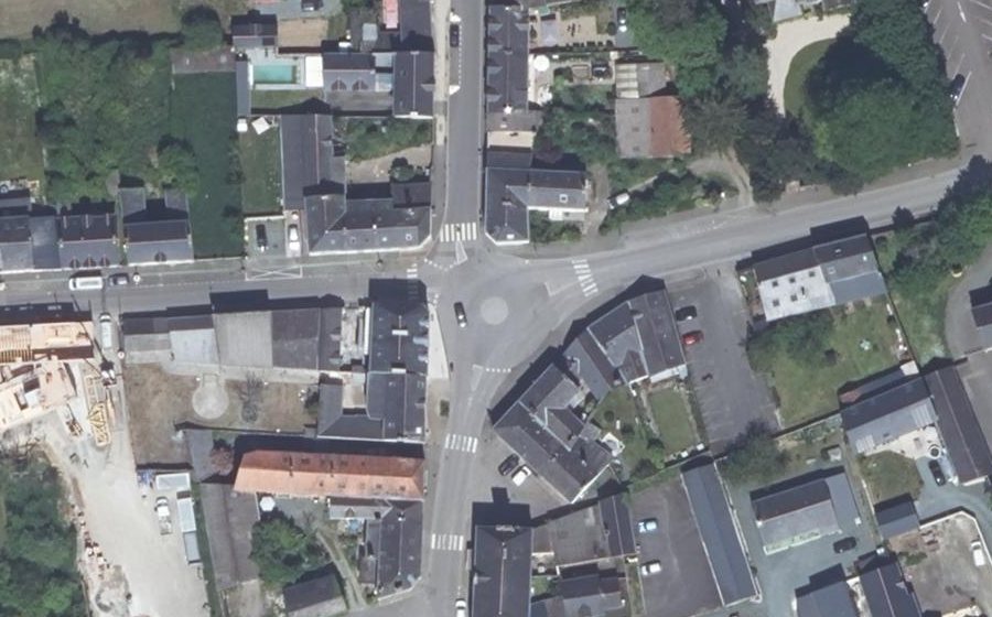 Vue aérienne de la Place Petit-Jean