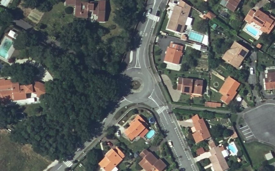 Vue aérienne du Rue d'Aquitaine