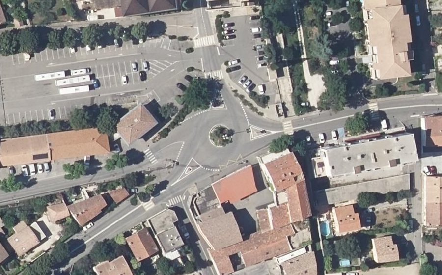 Vue aérienne du Giratoire de la Coopérative