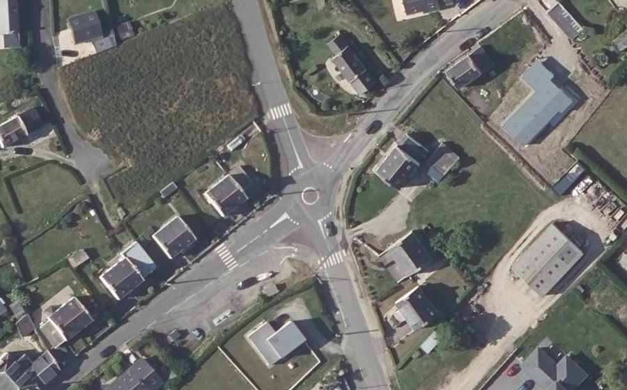 Vue aérienne du Rond-Point de Croas ar Rheun