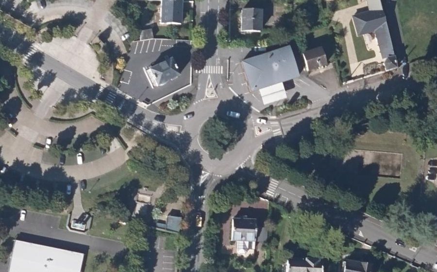 Vue aérienne du Giratoire Robert et Line Guillois