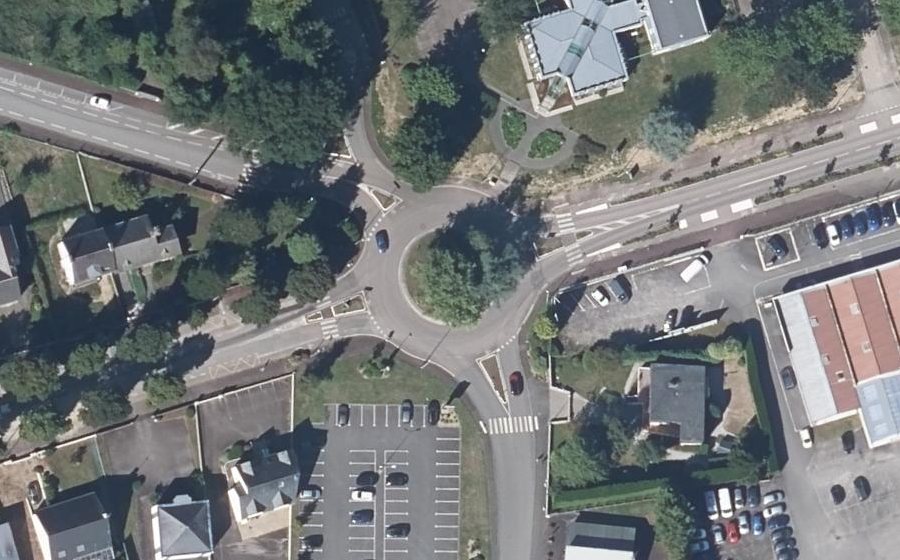 Vue aérienne du Giratoire Jules Bouchard