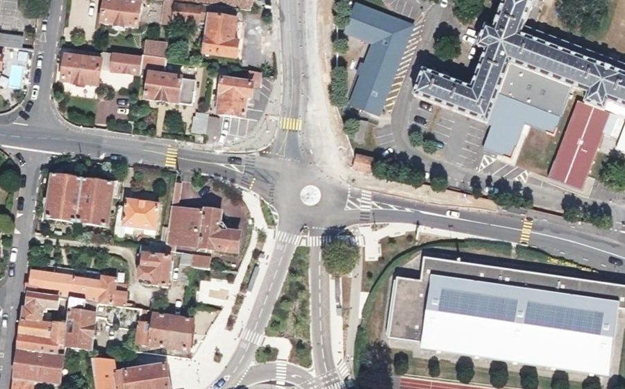 Vue aérienne du Rond-Point Professeur Jean Delay