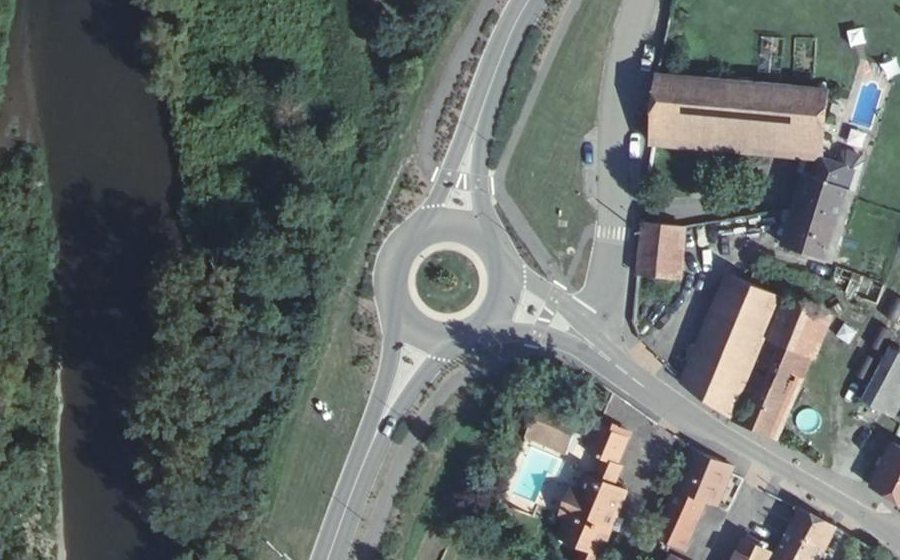 Vue aérienne du Rue d'Ensisheim