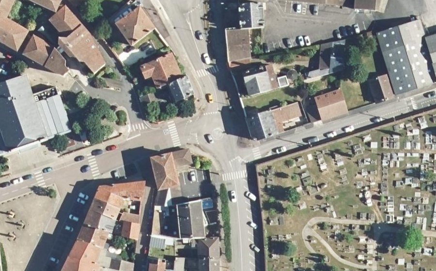 Vue aérienne du Mini-giratoire n°756124251