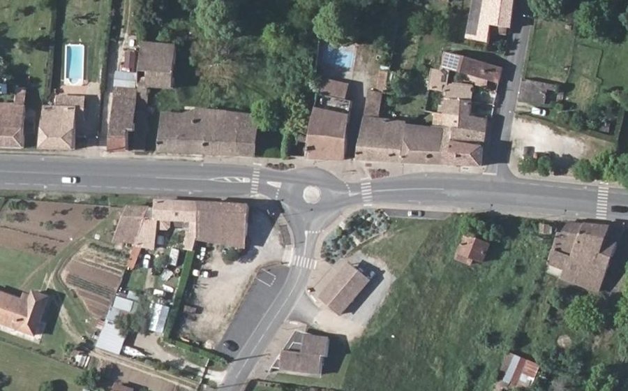Vue aérienne du Rue de la République