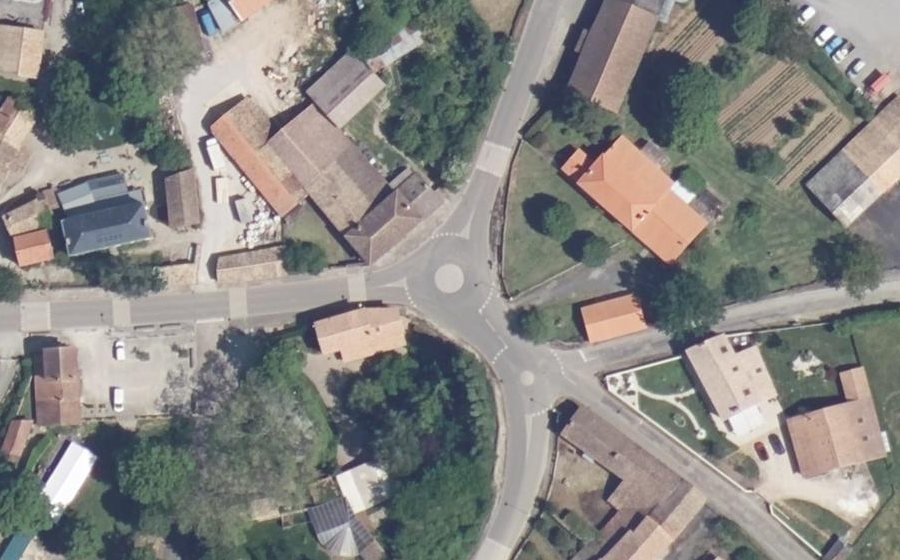 Vue aérienne du Mini-giratoire n°801428157