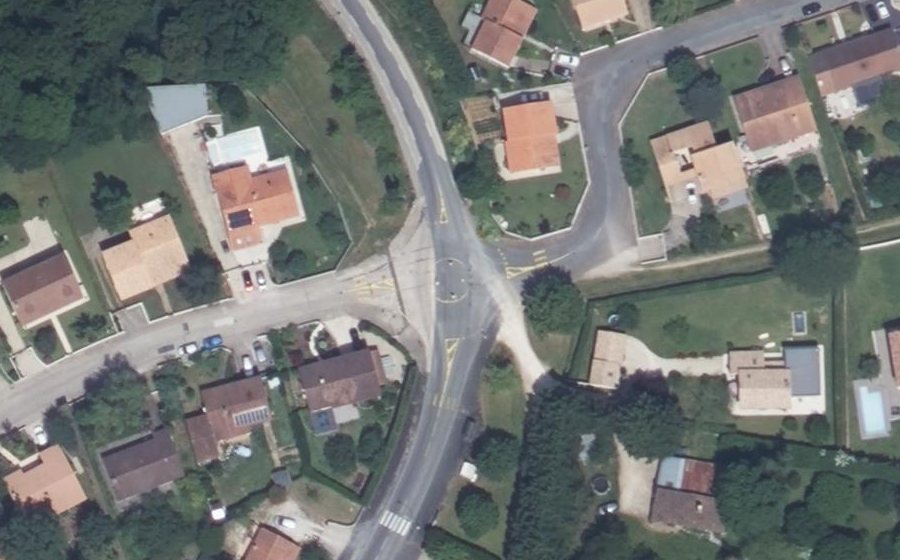 Vue aérienne du Mini-giratoire n°840388102
