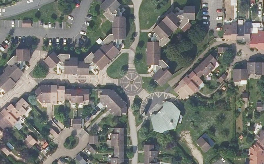 Vue aérienne de la Place du Campanile