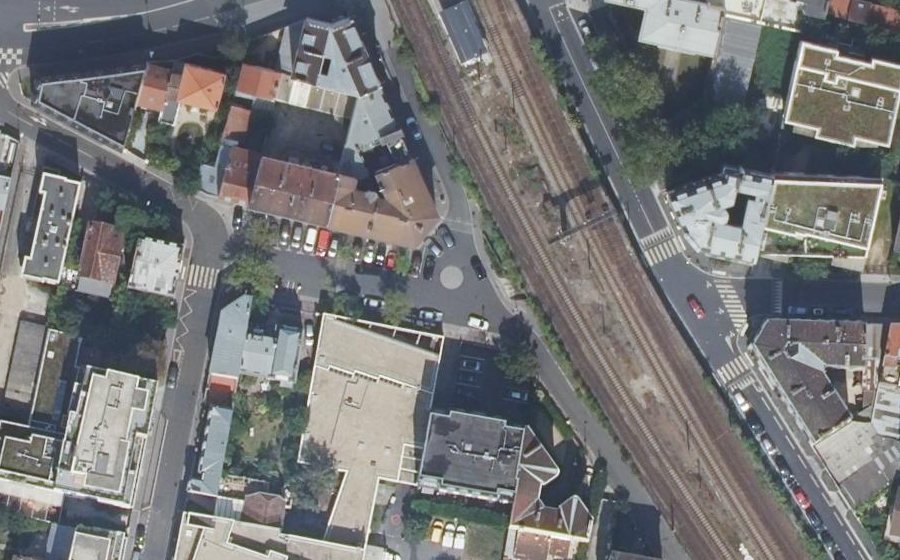 Vue aérienne du Rue de l'Indépendance