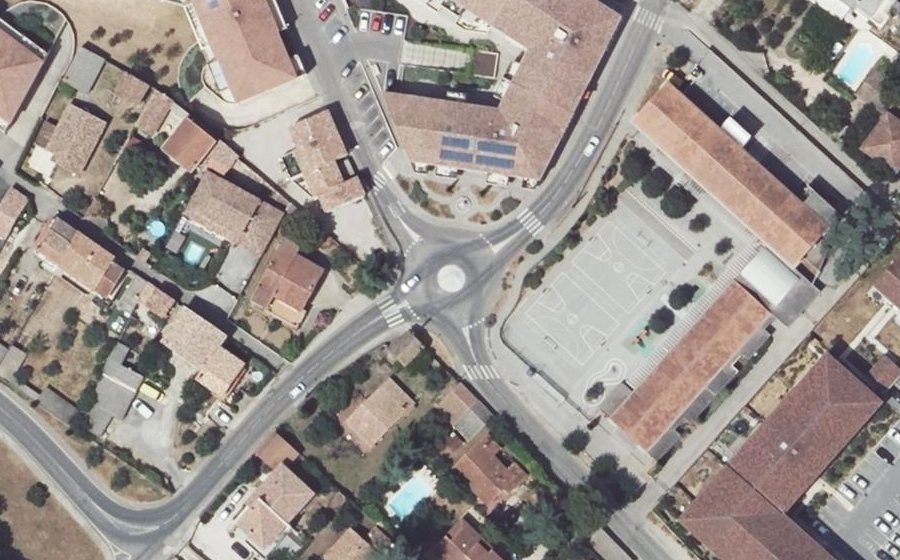 Vue aérienne du Mini-giratoire n°893159831