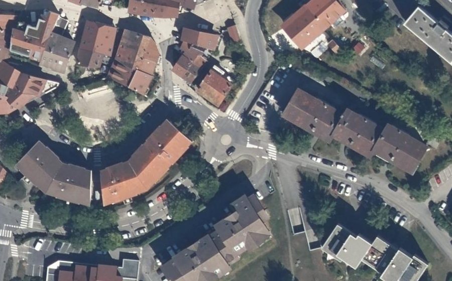 Vue aérienne du Mini-giratoire n°909083455